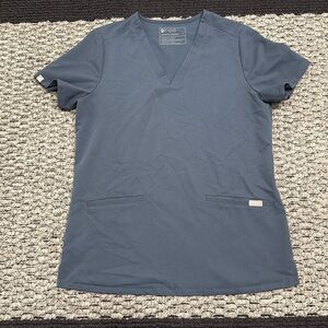 Figs Casma Scrub Top Women’s Sz Small Blue Medical Workwear Healthcare Hospital